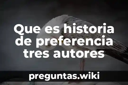 Que es historia de preferencia tres autores