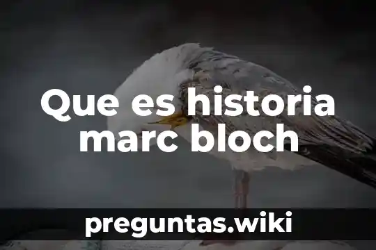 Que es historia marc bloch