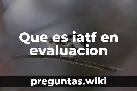 Que es iatf en evaluacion