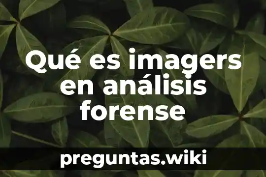 Qué es imagers en análisis forense