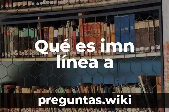 Qué es imn línea a