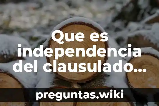 Que es independencia del clausulado en materia civil