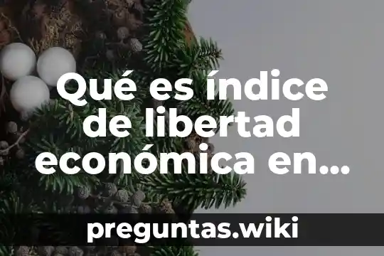 Qué es índice de libertad económica en economía ejemplos