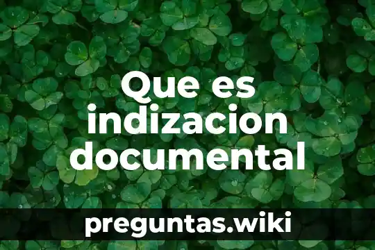 Que es indizacion documental
