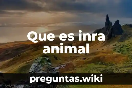 Que es inra animal