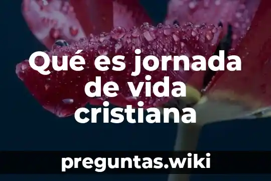 Que es la administracion en la iglesia cristiana 4 Qué es jornada de vida cristiana