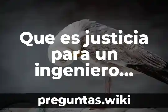Que es justicia para un ingeniero electrico