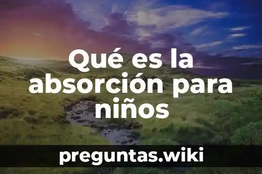 Qué es la absorción para niños