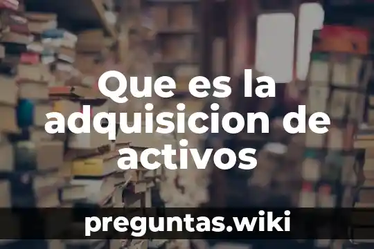 Que es la adquisicion de activos