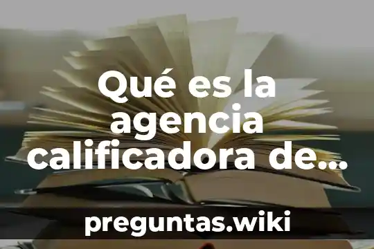Qué es la agencia calificadora de valores