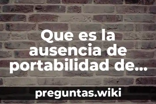 Que es la ausencia de portabilidad de la seguridad social