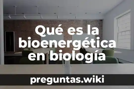 Qué es la bioenergética en biología