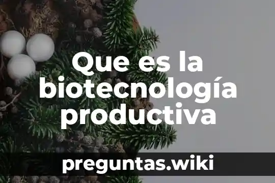 Que es la biotecnología productiva