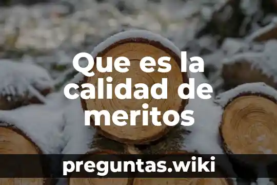 Que es la calidad de meritos