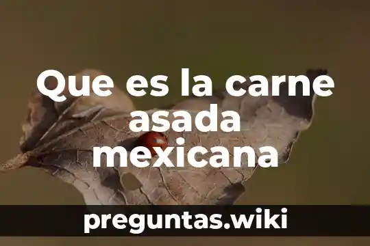 Que es la carne asada mexicana