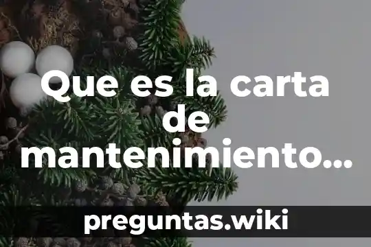 Que es la carta de mantenimiento preventivo automotriz