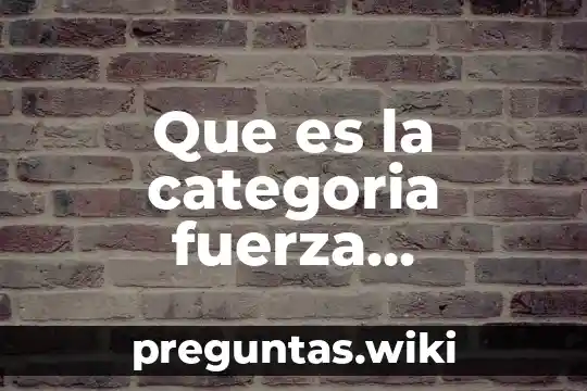 Que es la categoria fuerza productiva