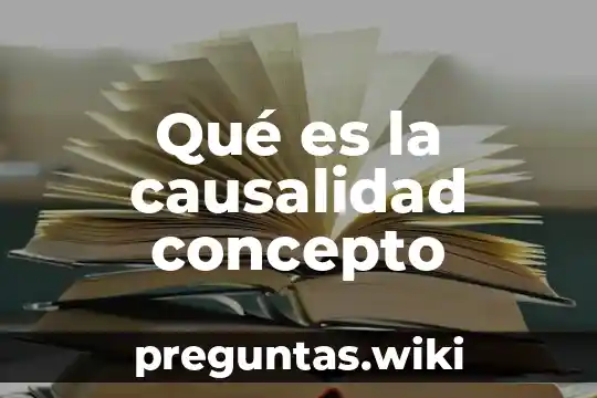 Qué es la causalidad concepto