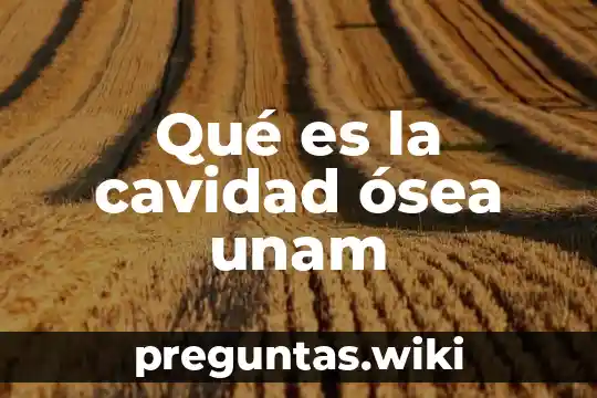 Qué es la cavidad ósea unam