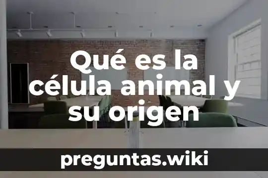 Qué es la célula animal y su origen