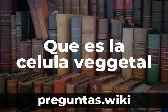 Que es la celula veggetal
