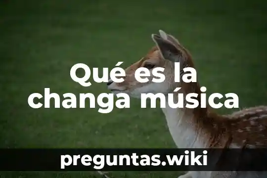 Qué es la changa música
