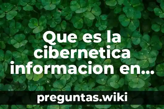 Que es la cibernetica informacion en ingles