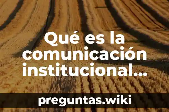 Qué es la comunicación institucional interna y externa