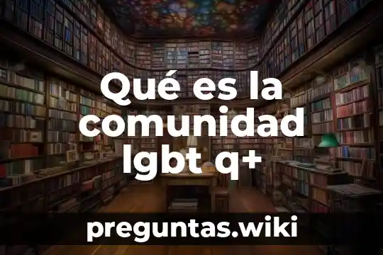 Qué es la comunidad lgbt q+