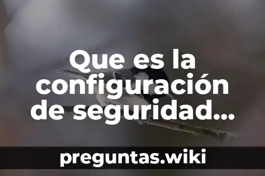 Que es la configuración de seguridad de internet