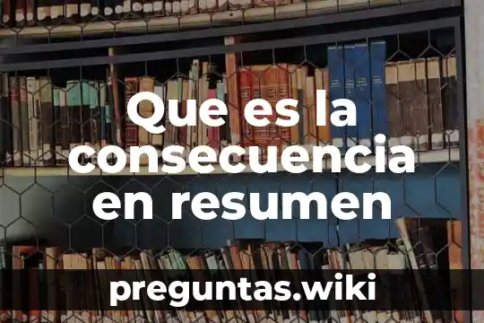 Que es la consecuencia en resumen