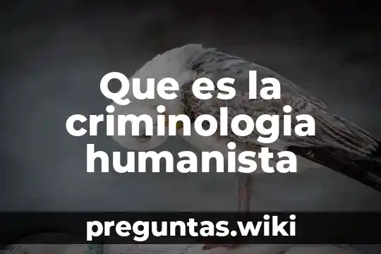 Que es la criminologia humanista