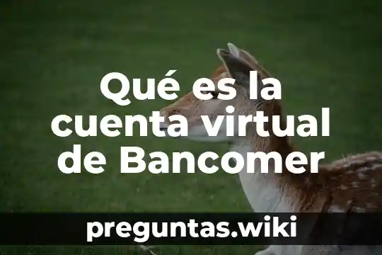 Qué es la cuenta virtual de Bancomer