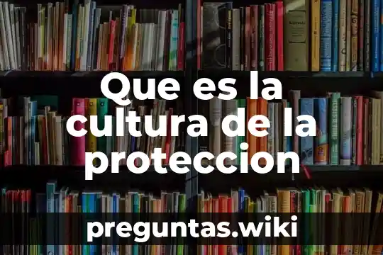 Que es la cultura de la proteccion