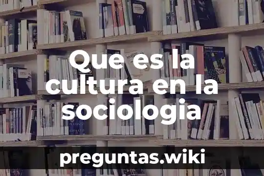 Que es la cultura en la sociologia