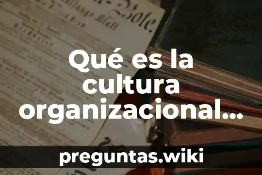 Qué es la cultura organizacional conclusiones