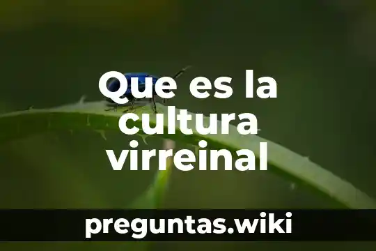 Que es la cultura virreinal