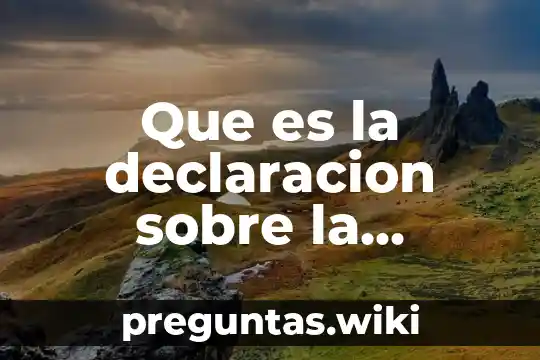 Que es la declaracion sobre la cultura de la paz