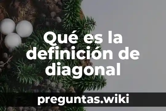 Qué es la definición de diagonal