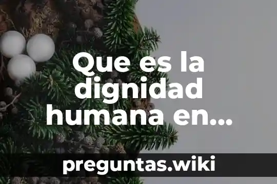 Que es la dignidad humana en colombia