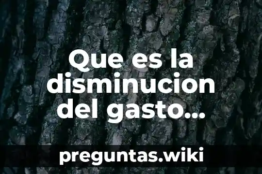 Que es la disminucion del gasto social