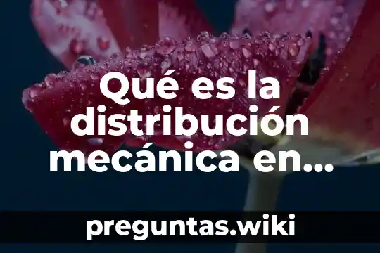 Qué es la distribución mecánica en motor gasolina