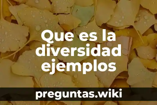 Que es la diversidad ejemplos