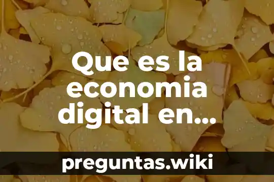 Que es la economia digital en mexico 2019