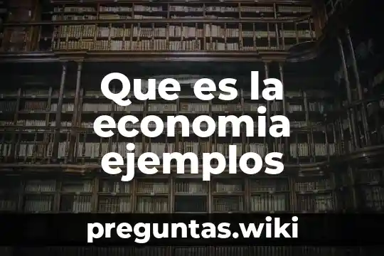 Que es la economia ejemplos