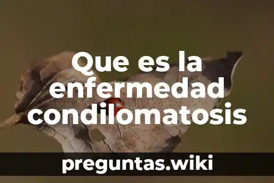 Que es la enfermedad condilomatosis