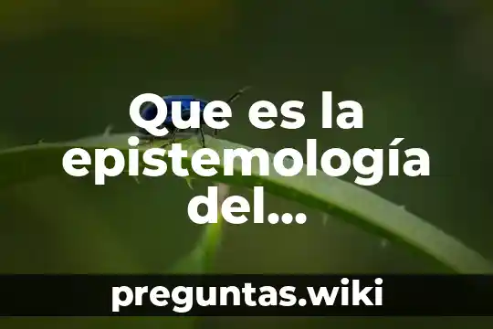 Que es la epistemología del conocimiento