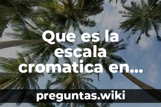 Que es la escala cromatica en musica