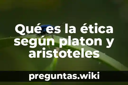 Qué es la ética según platon y aristoteles