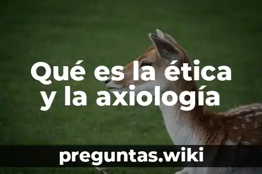 Qué es la ética y la axiología